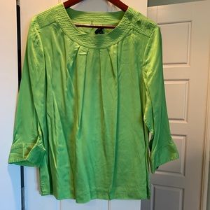 Bright green blouse